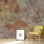 Grunge Wall Decal Peel Stick Terra Metal Vinyl Texture Decor California Loft Vibe Grunge wall decal with peel and stick terra metal vinyl texture, perfect for California loft decor with rustic industrial vibes.