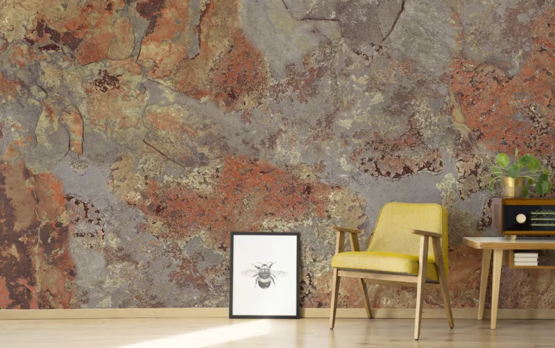 Grunge Wall Decal Peel Stick Terra Metal Vinyl Texture Decor California Loft Vibe Grunge wall decal with peel and stick terra metal vinyl texture, perfect for California loft decor with rustic industrial vibes.