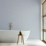 Minimalist wave wall art with geometric design in gray tones, a Miami walls trend that blends simplicity with modern interior aesthetics.