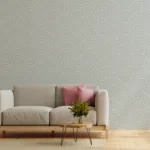 Modern geometric wallpaper with a light grey wave pattern, a special New York homes pick for sleek, stylish, and elegant wall transformations.