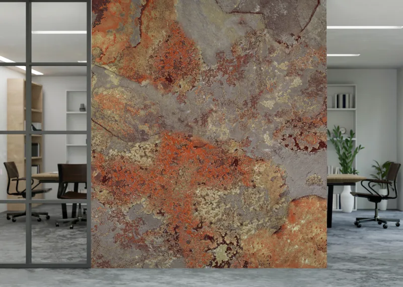 Removable Industrial Metal Wallpaper Peel Stick Rust Loft Design Denver Home Look Removable industrial metal wallpaper with peel and stick rust effect, designed for Denver loft interiors to create a modern rustic home look.