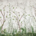 Chinoiserie Botanical Print Wallpaper Peel and Stick Removable Design for New York Homes Featuring Beautiful and Trendy Wall Art