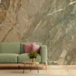 Green beige marble wallpaper, removable peel and stick design with textured style, perfect for living room walls.