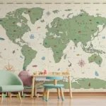 The Nursery World Map Printable Wall Art With Animals is a Minnesota favorite, perfect for families who love animal-inspired wall décor. A Vintage Earth Tone Animal Map For Kids Wall Space enriches Arizona playrooms with earthy tones and educational vibes.