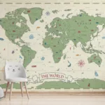 the Knowledgeable Map Green Peel And Stick Kids Room Wall Covering provides a removable and easy-to-apply solution for children’s learning spaces. Together, these maps combine education, design, and creativity, making them must-have wall coverings for kids and families.