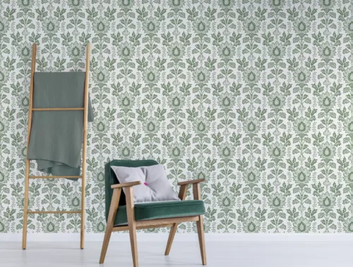 Cottagecore Green Wallpaper Removable Floral Vinyl Wall Decal Living Space Ohio Style Edit Charming Cottagecore Green Wallpaper, Removable Floral Vinyl Wall Art for Modern Apartments, Cozy Country Style Living Room Design