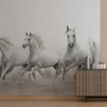 Dreamy Galloping Horse Vinyl Wall Mural for Nursery and Bedroom – Elegant Removable Art Loved in Sydney Australia