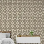 Premium geometric wall wallpaper perfect for London interiors, blending elegant shapes with a minimalistic European-style home decor look.