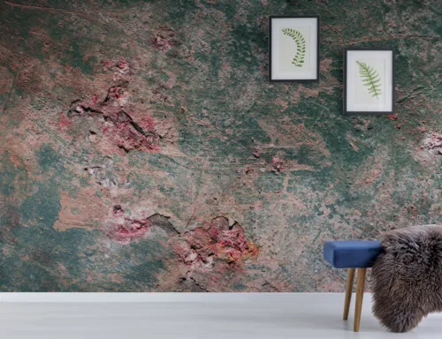 Modern abstract grunge metal wall decor with vintage industrial texture, inspired by Chicago loft interiors for stylish homes and office wall design.