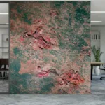 Green Red Metal Wall Art Industrial Patina Texture Brooklyn Loft Collection Forever Industrial green and red patina metal wall art inspired by Brooklyn loft designs, ideal for urban Decor lovers.