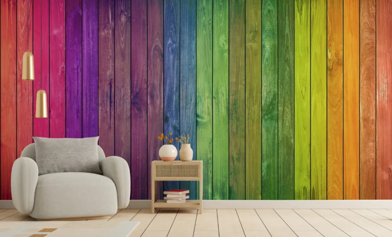 Handmade wood wall hanging art offering vibrant rustic appeal, perfect for Houston and Doha homes, enhancing living room aesthetics with timeless elegance.