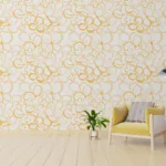 Watercolor botanical yellow wallpaper decal — top pick in Atlanta, Georgia homes for soft nature-inspired bedroom walls with premium vinyl peel design.